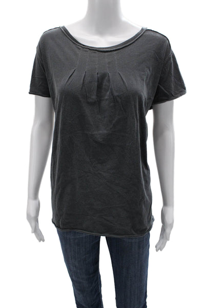 We The Free Womens Basic Dark Gray Short Sleeve T Shirt Size M