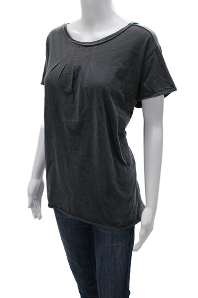 We The Free Womens Basic Dark Gray Short Sleeve T Shirt Size M