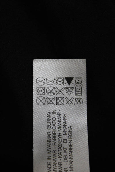 Zara Women Biker Jacket Black Button Collared Long Sleeve Size S