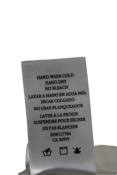 Rails Women Beige Rayon Collared Button Up Blouse Long Sleeve Petite Size XS