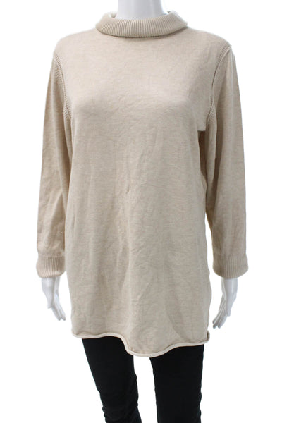 philosophy Womens Beige Mock Neck Pullover Sweater Long Sleeve Size XL