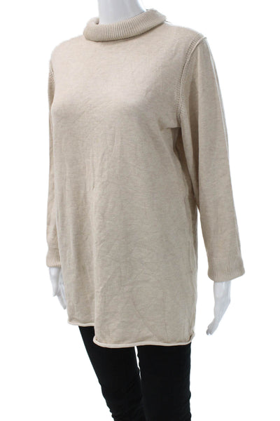 philosophy Womens Beige Mock Neck Pullover Sweater Long Sleeve Size XL