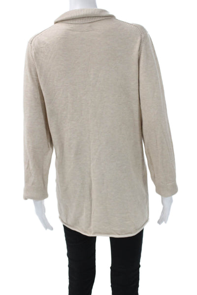 philosophy Womens Beige Mock Neck Pullover Sweater Long Sleeve Size XL