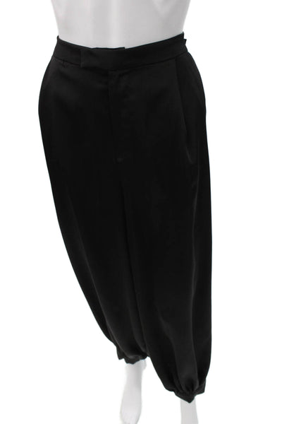 Zara Womens Harem Pants Black Polyester Hook & Eye Size M