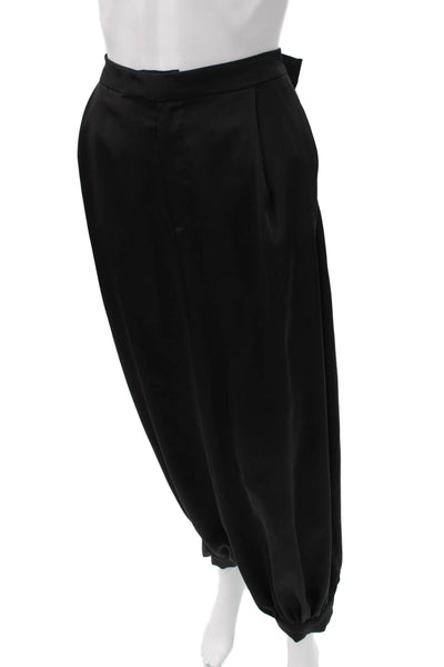 Zara Womens Harem Pants Black Polyester Hook & Eye Size M