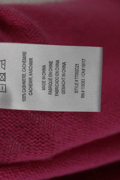 Minnie Rose Unisex Cashmere Pullover Sweater Pink Crew Neck Long Sleeve Size XS