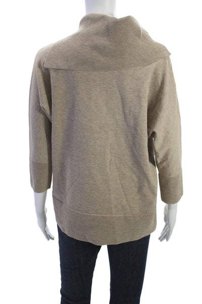 Joseph Ribkoff Women Pullover Beige Mock Neck 3/4 Sleeve Size M