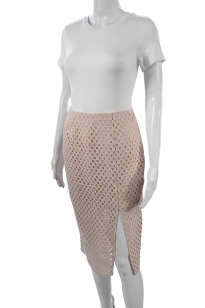 Intermix Womens Beige Geometric Straight Pencil Skirt Size PP