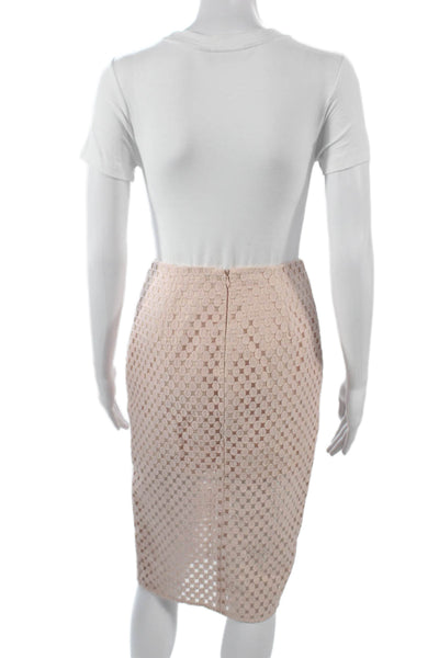 Intermix Womens Beige Geometric Straight Pencil Skirt Size PP
