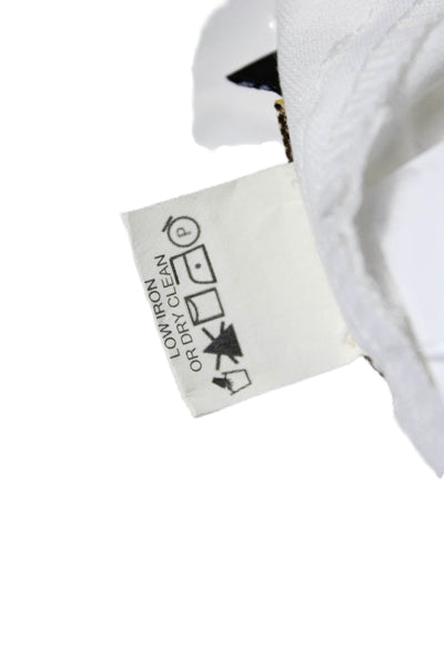 Roberta Roller Rabbit Women Ankle Cropped White Pants Size 4