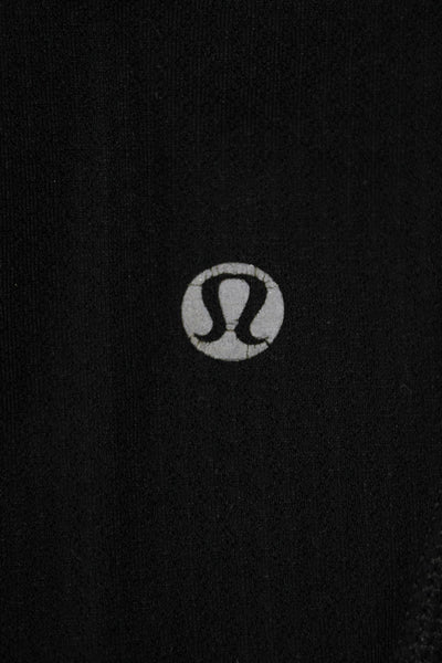 Lululemon Women Black Capri Cropped Leggings Nylon Blend Zip Size 4