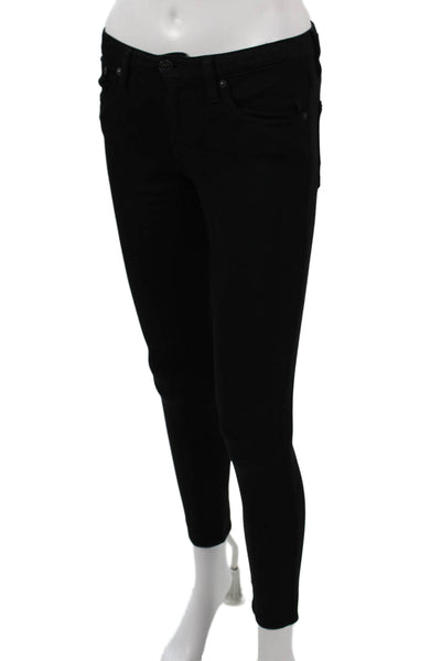 AG Womens Black Ankle Skinny Jeans Petite Size 24