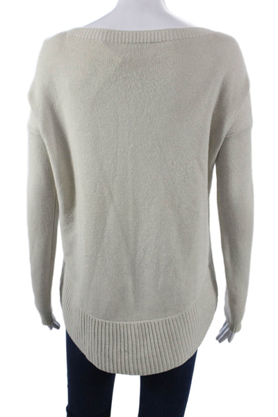 Theory Womens Beige 100% Wool Pullover Sweater Long Sleeve Size PP