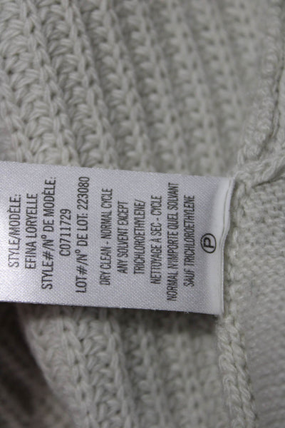 Theory Womens Beige 100% Wool Pullover Sweater Long Sleeve Size PP