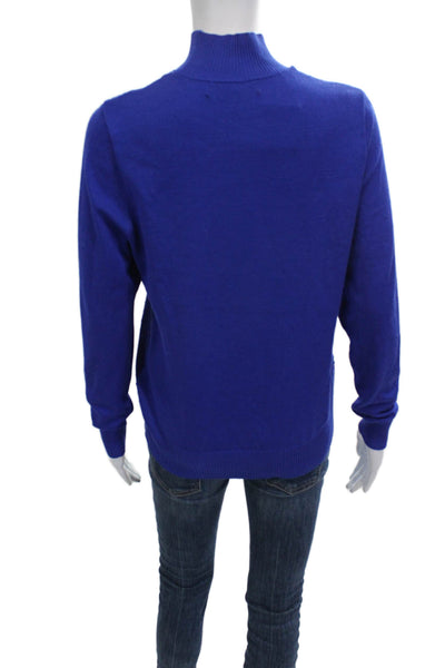 Love Scarlett Womens Blue Mock Neck Pullover Sweater Long Sleeve Size M