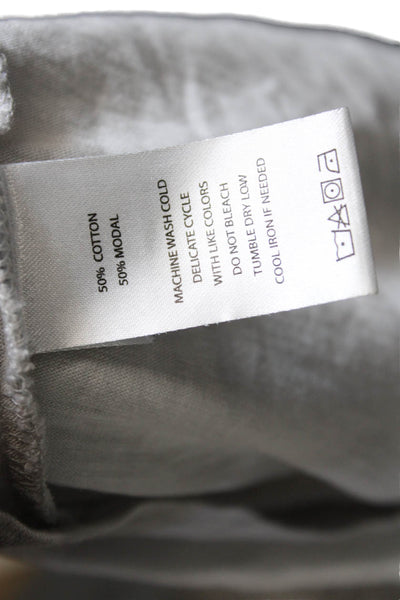 Lilla P Womens Gray High Neck Long Sleeve Basic Blouse Size XS