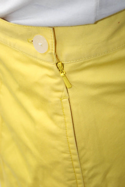 Ralph Lauren Golf Women Yellow Cotton Straight Pencil Skort Short Size 4