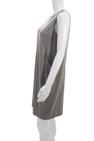 Eileen Fisher Womens Shift Tank Silk Dress Gray Size PS