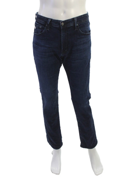 AG Adriano Goldschmied Mens Dark Blue Straight Jeans Size 31