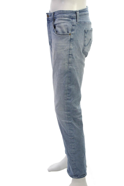 AG Adriano Goldschmied Mens Light Blue Straight Jeans Size 31