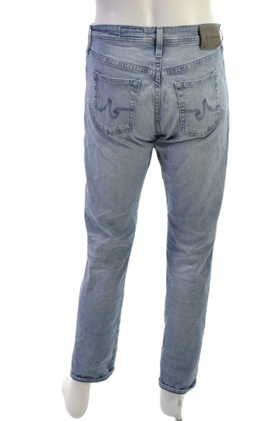 AG Adriano Goldschmied Mens Light Blue Straight Jeans Size 31