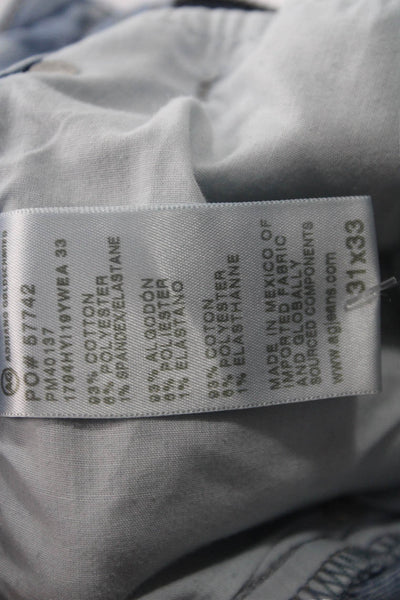 AG Adriano Goldschmied Mens Light Blue Straight Jeans Size 31