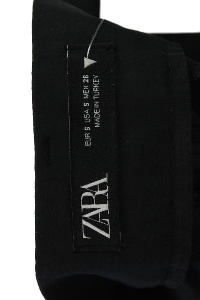 Zara Womens Dress Pants Black Modal Polyester Size S