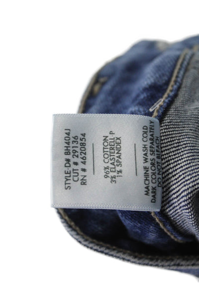 Just Black Denim Womens 90s Dark Blue Button Shorts Cotton Blend Size M