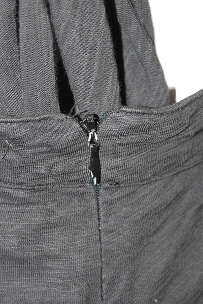 Leallo Women Jumpsuit Sleeveless Square Neck Black Cotton Size S