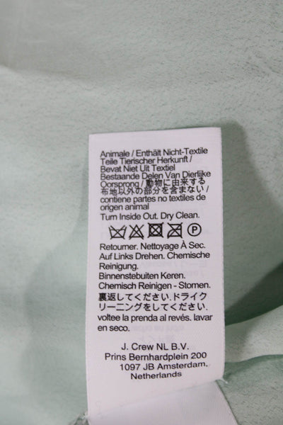 J Crew Women Light Blue Viscose Round Neck Tank Bird Print Size XS