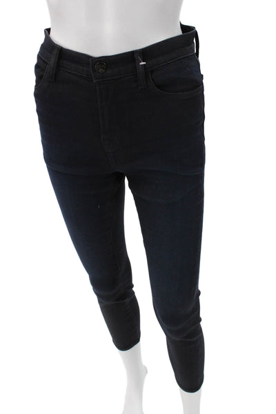 J Brand Womens Ankle Skinny Jeans Dark Blue Mid Rise Size 27