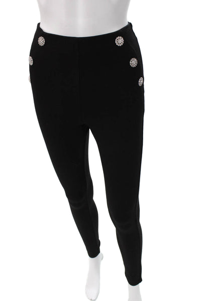 Zara Women Ankle Jeggings Black Designer Viscose Polyamide Elastane Size XS