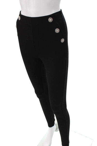 Zara Women Ankle Jeggings Black Designer Viscose Polyamide Elastane Size XS
