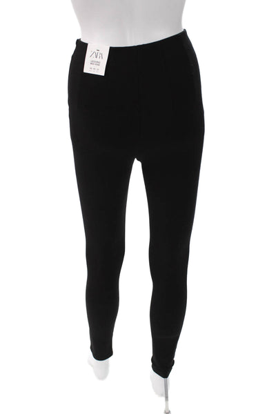 Zara Women Ankle Jeggings Black Designer Viscose Polyamide Elastane Size XS