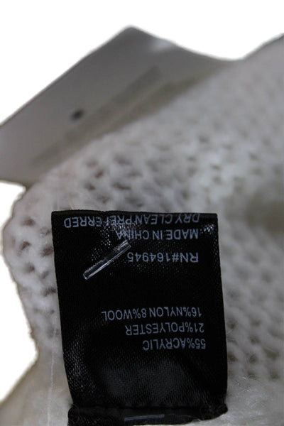 Toccin Women Fair Isle Crew Neck Pullover Sweater White Size XS
