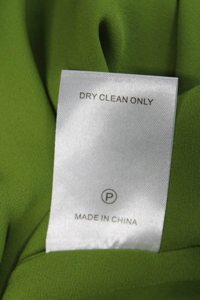 Toccin Womens Sequin High Neck Mini Shift Dress Sleeveless Tie Green Size 2