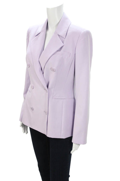 Toccin Womens Purple Collared Button Blazer Long Sleeve Size 4