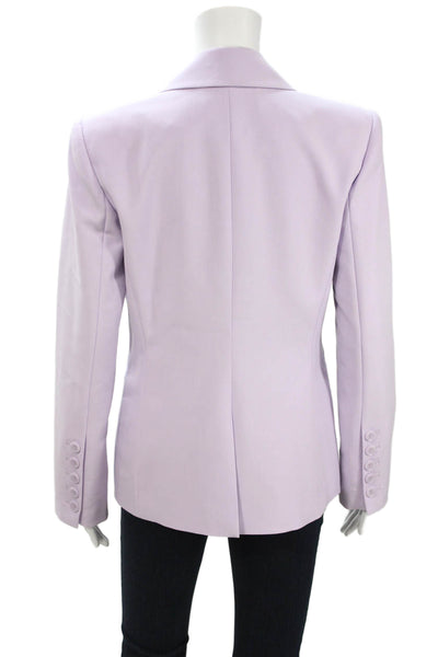 Toccin Womens Purple Collared Button Blazer Long Sleeve Size 4