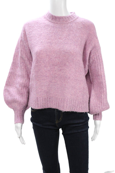 Toccin Womens Pullover Sweater Pink Crew Neck Acrylic Long Sleeve 90s Size XS