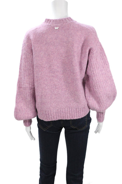 Toccin Womens Pullover Sweater Pink Crew Neck Acrylic Long Sleeve 90s Size XS