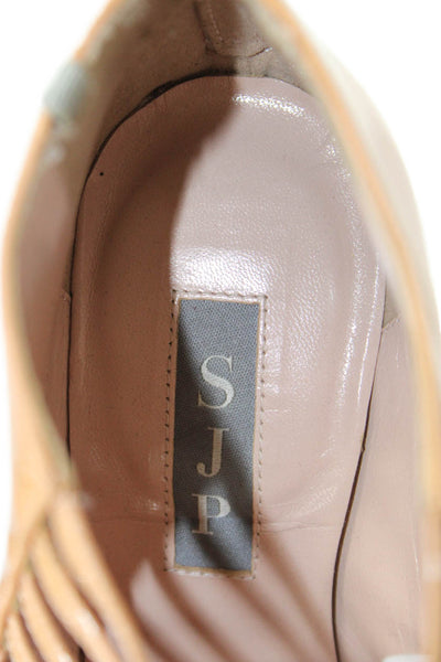 SJP by Sarah Jessica Parker Womens Back Zip Stiletto Strappy Pumps Brown Size 36