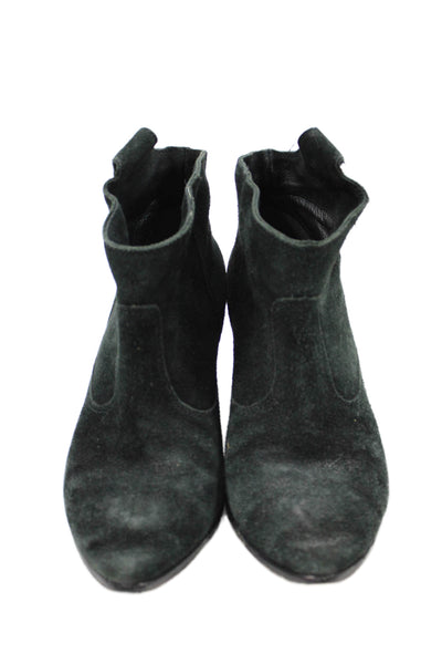 Belle Sigerson Morrison Womens Suede Pointed Toe Ankle Boots Shoes Black Size 8B