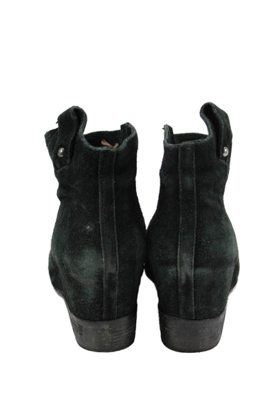 Belle Sigerson Morrison Womens Suede Pointed Toe Ankle Boots Shoes Black Size 8B