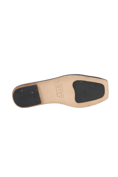 Mafalda Womens Leather Open Toe  Slide On Sandals Black Size 10