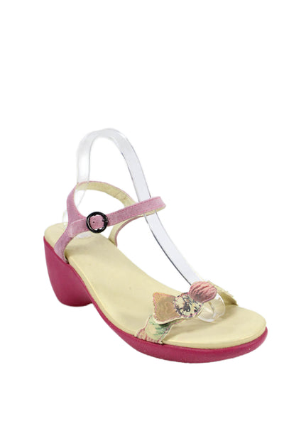 Camper Womens Ankle Strap Sandals Heels Pink Size 10
