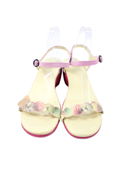 Camper Womens Ankle Strap Sandals Heels Pink Size 10