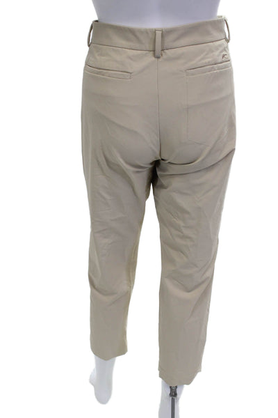 Kjus Unisex Ankle Cropped Pants Beige Button 90% Polyamide Size 40