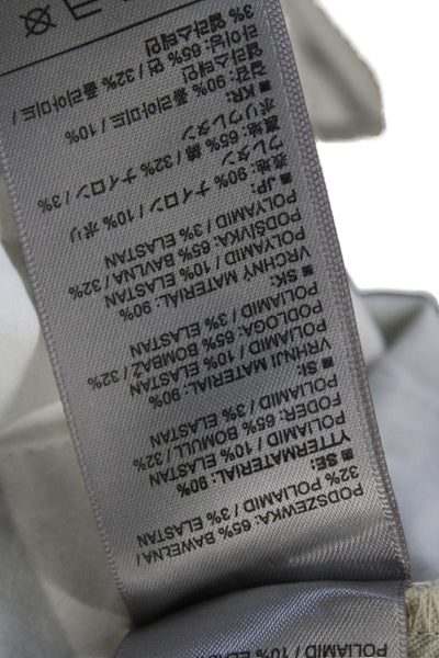 Kjus Unisex Ankle Cropped Pants Beige Button 90% Polyamide Size 40
