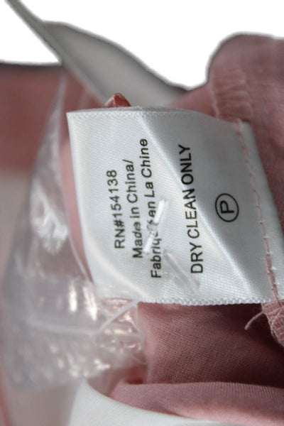 Staud Women Pink Linen Chino Shorts Size 2