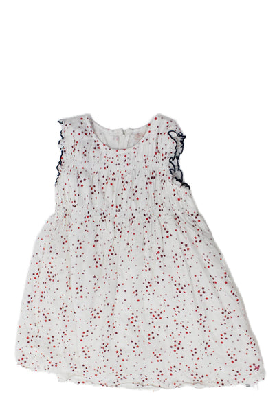 Pink Chicken Childrens Girls Stars Print A Line Sun Dress White Size 10